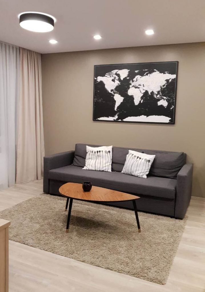 black and white world map canvas livingroom decor