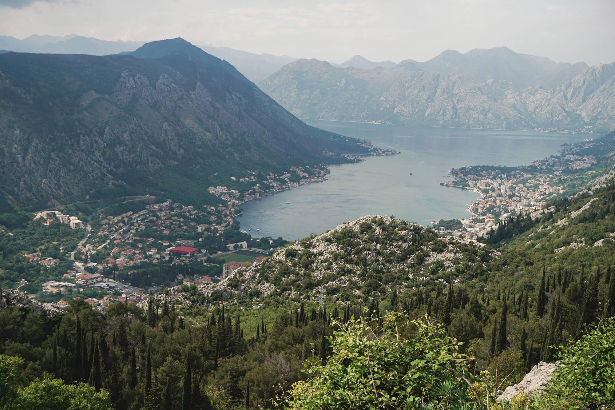 kotor bay from the top