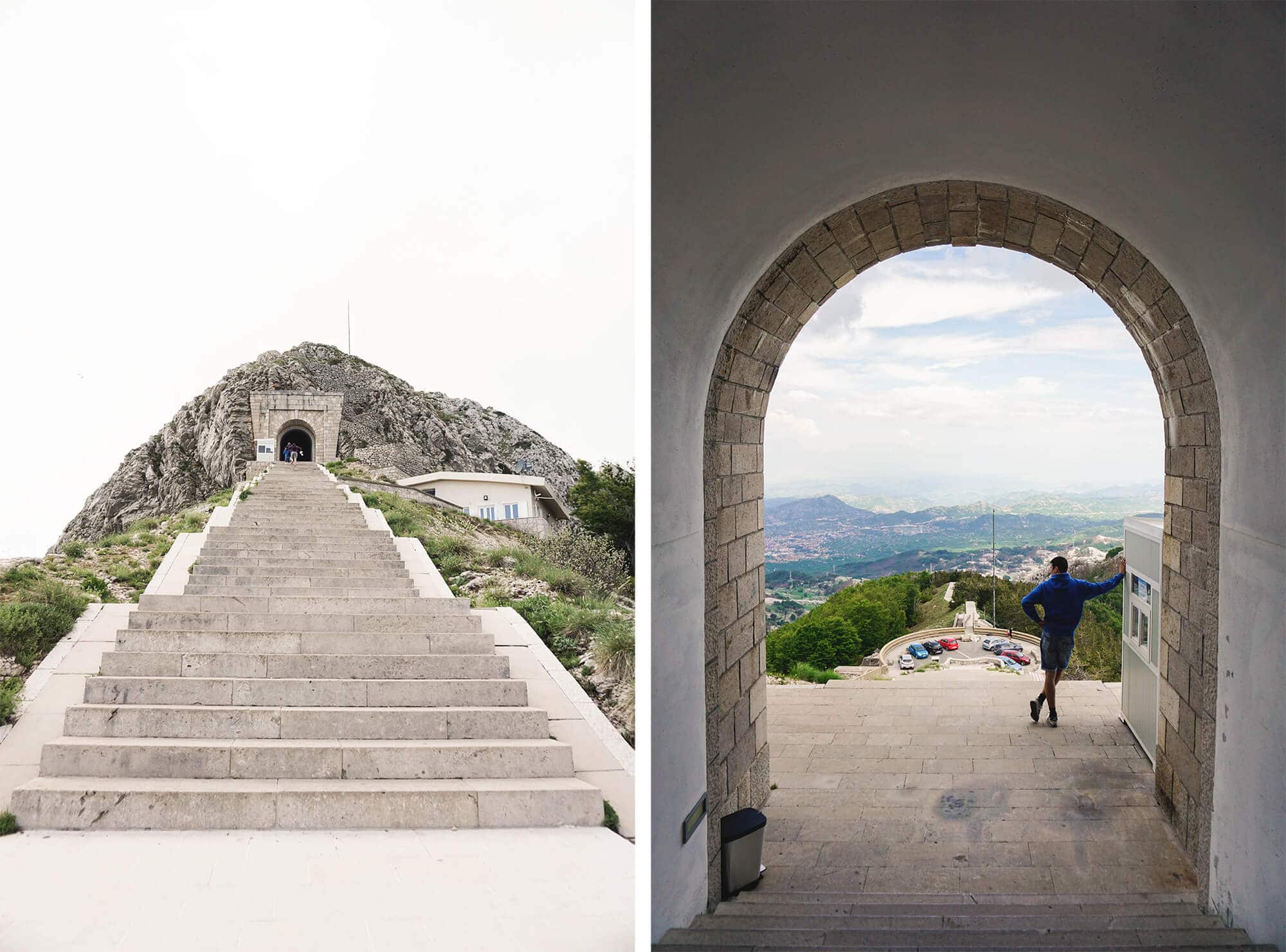 stairs to mausoleum in montenegro