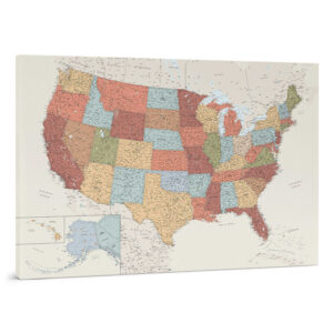 Push Pin USA Map – Colorful (Detailed)
