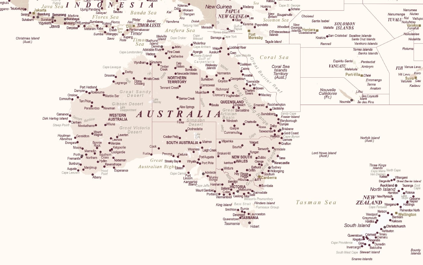 australia detailed map