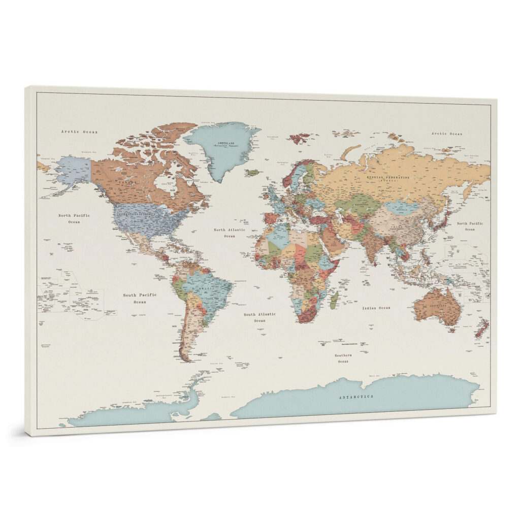 Push Pin World Maps With Pins To Mark Travels Tripmapworld Com   Push Pin World Map – Colorful Detailed 1024x1024 