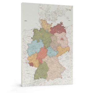push pin germany map colorful